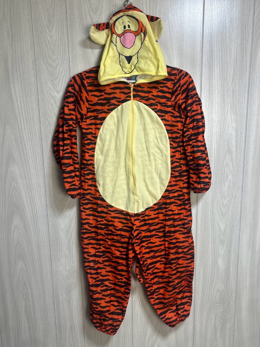 Tigger onesie costume hooded zippered front size kids 6X